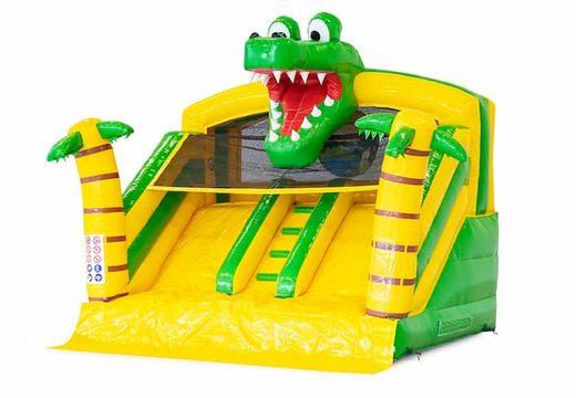 Compre um castelo insuflável de crocodilo com banheira conectável na JB Insufláveis ​​Portugal. Encomende castelos insufláveis online na JB Insufláveis ​​Portugal