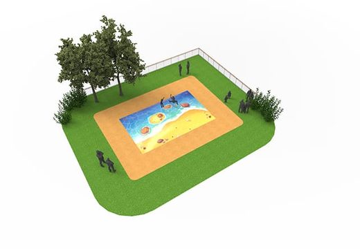 Encomende uma montanha aérea inflável em um tema de praia para crianças. Compre montanhas aéreas infláveis ​​agora online na JB Insuflaveis Portugal