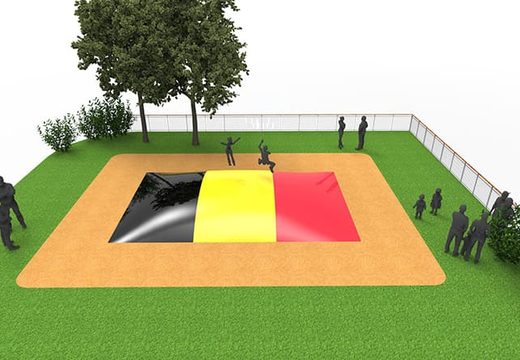 Encomende uma montanha aérea inflável no tema da bandeira belga para crianças. Compre montanhas aéreas infláveis ​​agora online na JB Insuflaveis Portugal