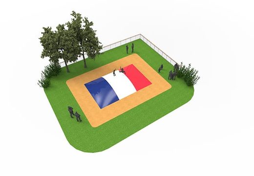 Encomende uma montanha aérea inflável no tema da bandeira francesa para crianças. Compre montanhas aéreas infláveis ​​agora online na JB Insuflaveis Portugal