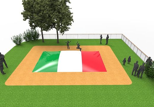 Encomende uma montanha aérea inflável no tema da bandeira italiana para crianças. Compre montanhas aéreas infláveis ​​agora online na JB Insuflaveis Portugal