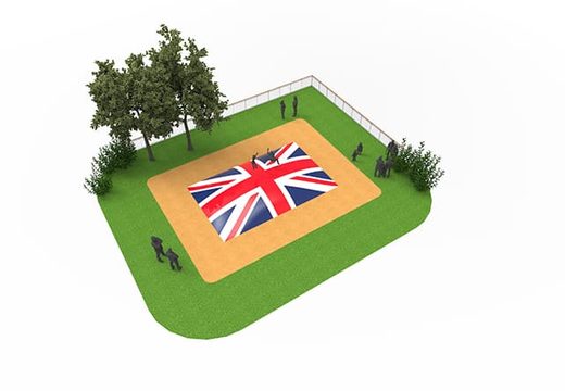 Compre montanha aérea inflável com tema de bandeira do Reino Unido para crianças. Encomende montanhas aéreas infláveis ​​agora online na JB Insuflaveis Portugal