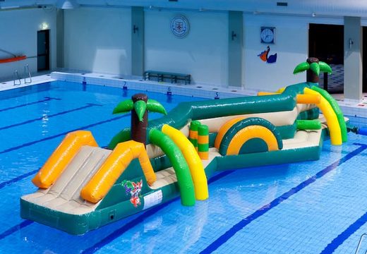 Encomende o curso de obstáculos de piscina de selva Zig Zag inflável duplo para crianças. Compre cursos de obstáculos infláveis ​​online agora na JB Insuflaveis Portugal