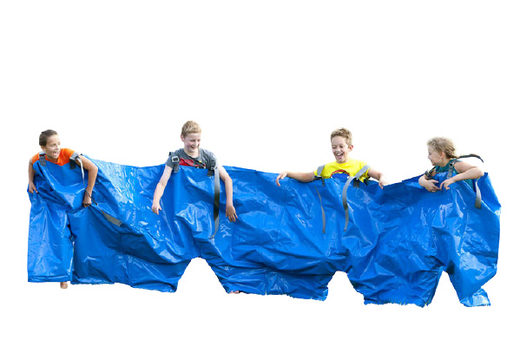 Compre calças de festa azuis que podem acomodar 4 pessoas para velhos e jovens. Encomende itens infláveis ​​online na JB Insuflaveis Portugal
