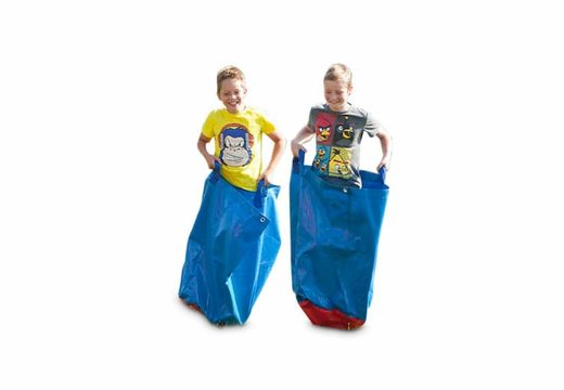 Compre bolsas de corrida de saco azul para velhos e jovens. Encomende itens infláveis ​​online na JB Insuflaveis Portugal
