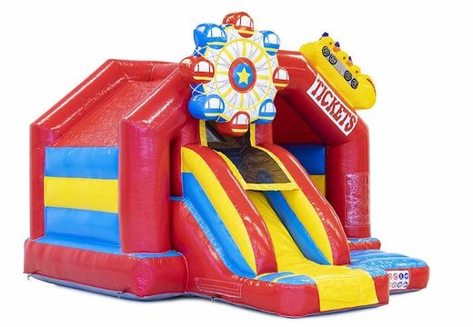 Encomende o castelo inflável inflável combinado Slide no tema montanha-russa vermelho para crianças