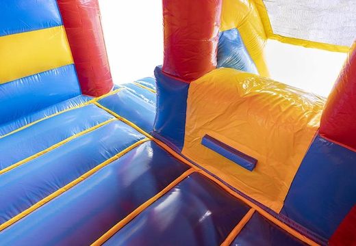 Castelo inflável inflável com slide no tema montanha-russa para venda para crianças