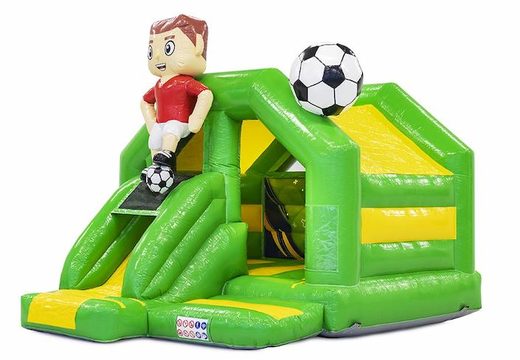 Bouncer inflável combinado com tema de futebol verde para crianças à venda