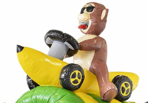Inflável inflável tema macaco banana com escorregador para venda para crianças
