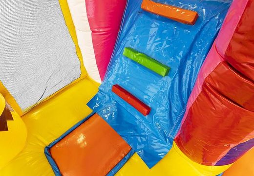 Encomende almofada de ar inflável com slide no tema da festa de verão para crianças