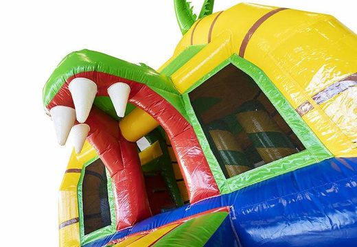 Almofada de ar inflável com tema de crocodilo grande para venda para crianças