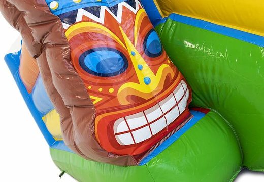 Bouncer inflável com tema aloha com escorregador para venda para crianças