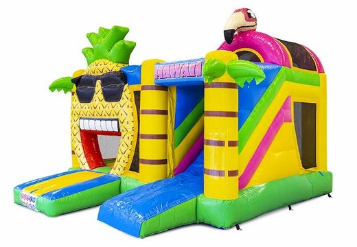 Compre castelo inflável inflável com tema do Havaí com escorregador para crianças