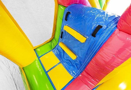 Compre almofada de ar inflável com escorregador em cores alegres e tema havaí para crianças