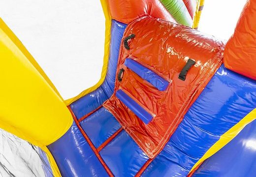 Almofada de ar inflável com escorregador e crocodilo 3d como entrada para venda para crianças