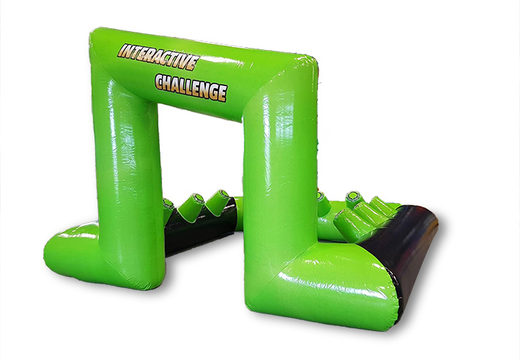 Embarque inflável para jogos interativos em verde com preto para venda