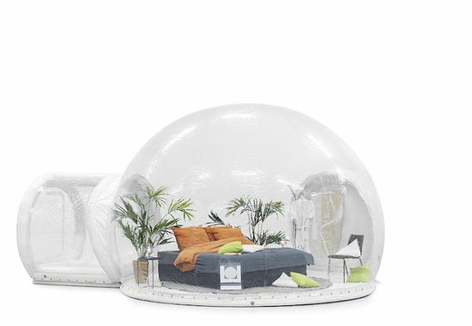 Compre cúpula de ar inflável transparente de 4 metros com túnel transparente na Jb infláveis