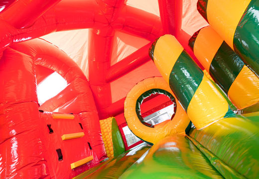 Compre castelo inflável multiplay super inflável com slide no tema da fazenda de trator para crianças