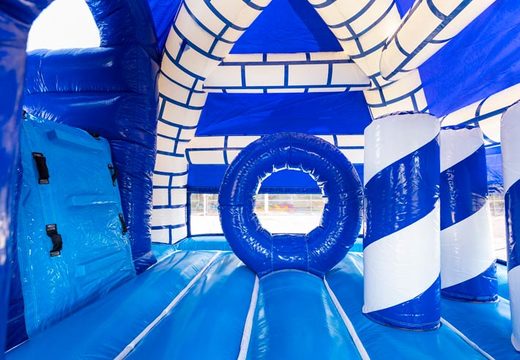 Compre castelo inflável multiplay super inflável com slide no tema do castelo azul