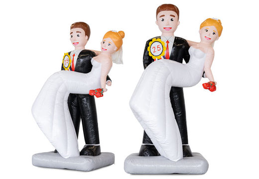 Encomende bonecas infláveis ​​casal de noivos 25 anos casados