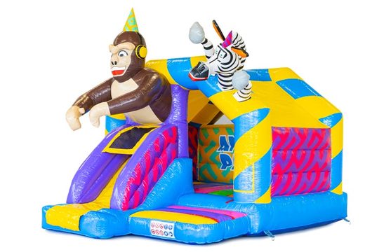 Compre Almofada de ar combo slide Animal Party com slide e animais 3D para crianças