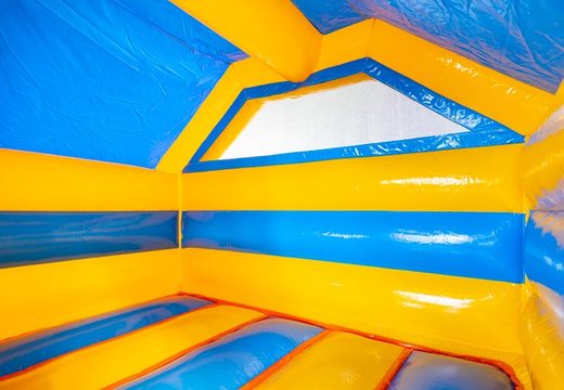 Almofada de ar inflável em tema de mundo de pato para venda com slide para crianças