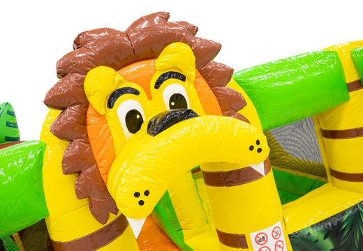 Compre parque inflável colorido no tema Lion para crianças. Encomende insufláveis ​​online na JB Insuflaveis Portugal