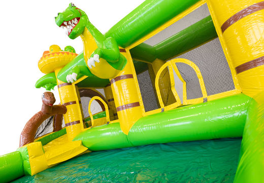 Compre um grande castelo inflável inflável no tema Dino para crianças. Encomende insufláveis ​​online na JB Insuflaveis Portugal