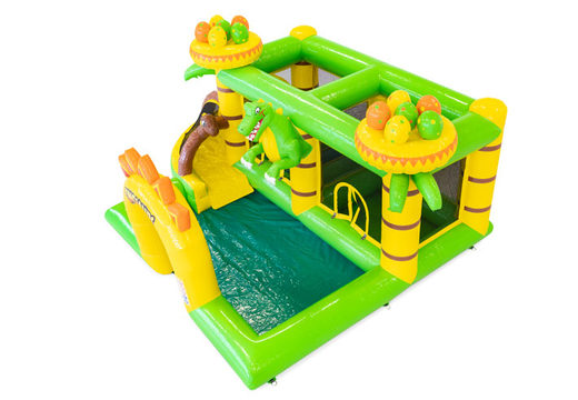 Castelo insuflável para crianças com o tema Dino. Compre infláveis ​​online na JB Insuflaveis Portugal