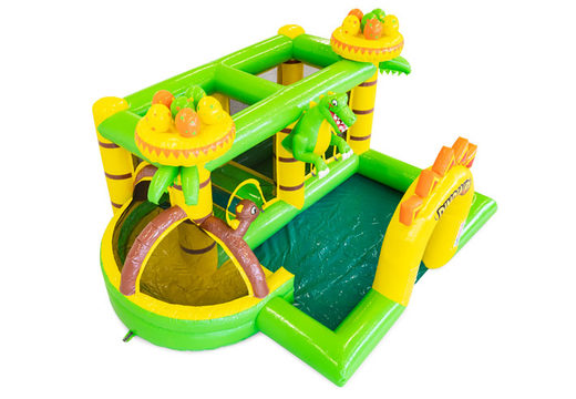 Encomende um insuflável Dino insuflável com estampas para crianças. Compre castelos infláveis ​​online na JB Insuflaveis Portugal