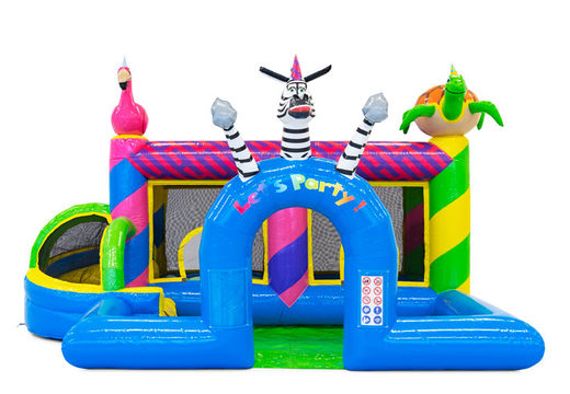 Encomende um castelo insuflável insuflável no tema Party para crianças. Compre infláveis ​​online na JB Insuflaveis Portugal