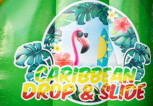 Encomende Drop and Slide no tema Caribe para crianças. Compre escorregadores infláveis ​​agora online em JB Insuflaveis Portugal