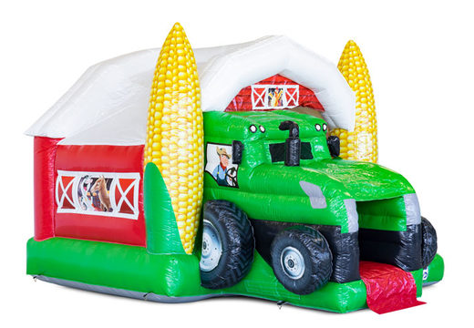 Castelo insuflável Inflatable Slide Combo no tema Tractor à venda na JB Inflatables. Encomende seguranças infláveis ​​na JB Insuflaveis Portugal