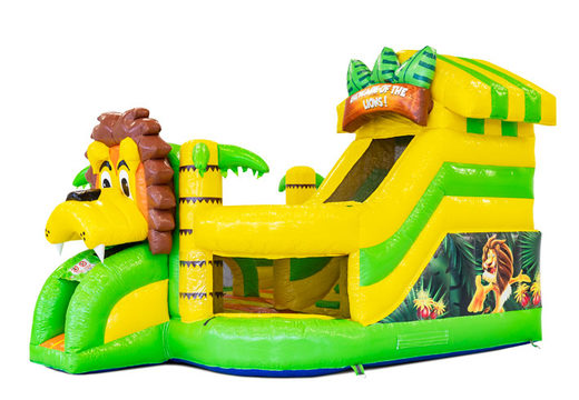 Compre um castelo inflável Funcity no tema Leão para crianças. Encomende agora castelos insufláveis ​​na JB Insuflaveis Portugal