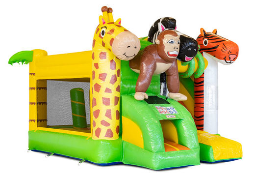 Inflável Mini castelo inflável Multiplay no tema Jungle à venda na JB Inflatables. Encomende seguranças infláveis ​​na JB Insuflaveis Portugal