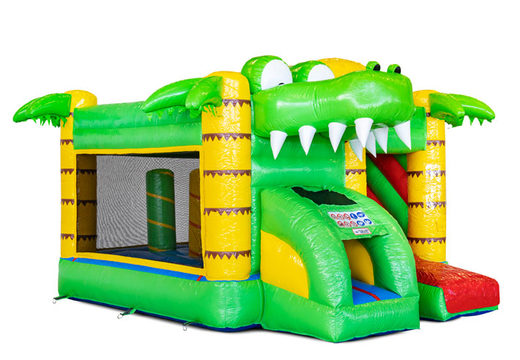 Inflável Mini castelo inflável Multiplay no tema Crocodil à venda na JB Inflatables. Encomende seguranças infláveis ​​na JB Insuflaveis Portugal