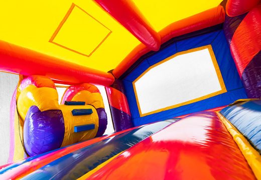 Encomende o castelo insuflável Slide Park Combo no tema Unicórnio para crianças, Encomende agora online insufláveis ​​com escorrega na JB Insuflaveis Portugal