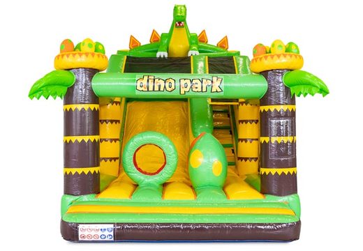 Castelo insuflável com obstáculos e escorrega no tema Dino Park