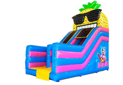 Compre um castelo inflável com escorrega no tema Havaí online na JB Inflatables