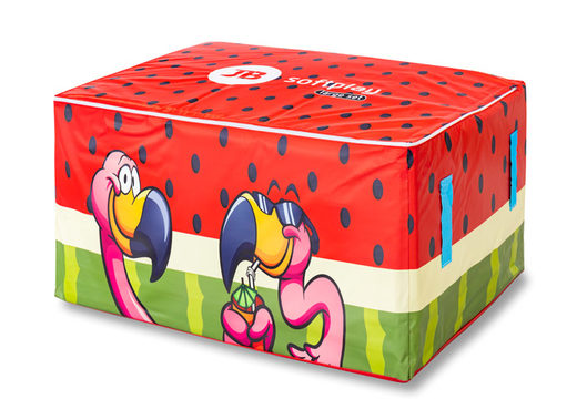 Caixa para armazenar o conjunto Softplay no tema Flamingo Hawaii à venda na JB