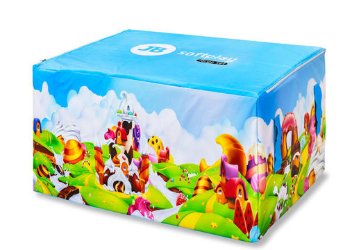 Caixa para armazenar soft play no tema de doces à venda na JB