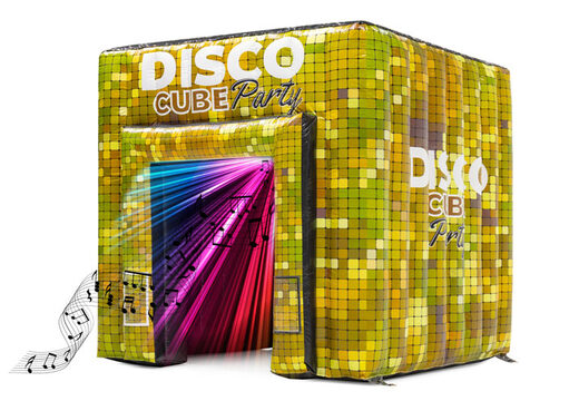 Tenda de discoteca dourada para celebrar festas com caixa de som e luzes à venda